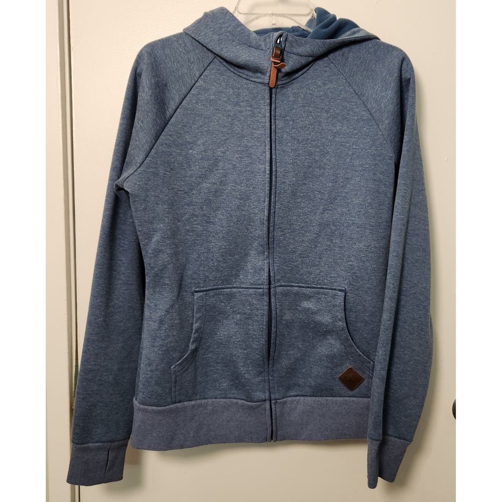 Burton Dryride x Mountain Dew Collab Blue Women's Full Zip Hoodie Phone Pocket L